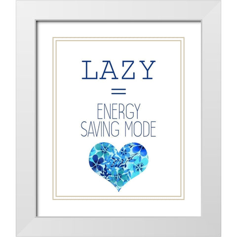 Lazy White Modern Wood Framed Art Print with Double Matting by Bailey, Ann