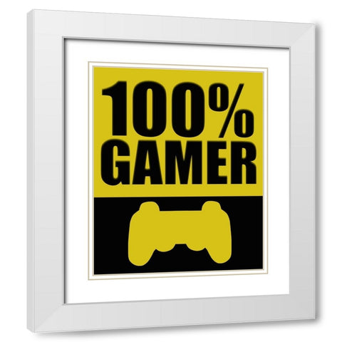 100 Gamer White Modern Wood Framed Art Print with Double Matting by Bailey, Ann
