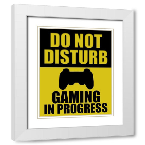 Do Not Disturb White Modern Wood Framed Art Print with Double Matting by Bailey, Ann