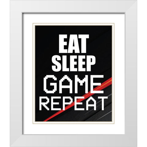 Gamer 2 White Modern Wood Framed Art Print with Double Matting by Bailey, Ann