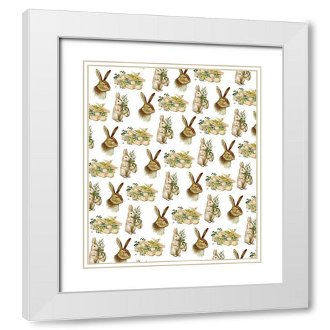 Happy Easter 3 White Modern Wood Framed Art Print with Double Matting by Bailey, Ann