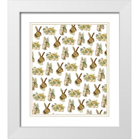 Happy Easter 3 White Modern Wood Framed Art Print with Double Matting by Bailey, Ann