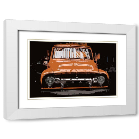 Oldtimer White Modern Wood Framed Art Print with Double Matting by Bailey, Ann
