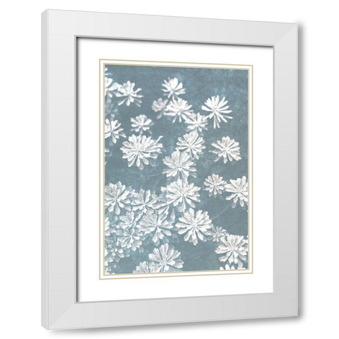 Blooms Falling White Modern Wood Framed Art Print with Double Matting by Bailey, Ann