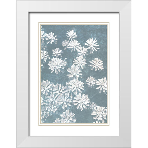 Blooms Falling White Modern Wood Framed Art Print with Double Matting by Bailey, Ann