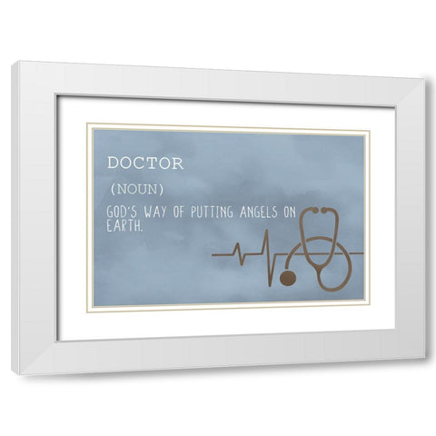 Doctor Blue White Modern Wood Framed Art Print with Double Matting by Bailey, Ann