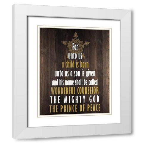 The Prince of Peace White Modern Wood Framed Art Print with Double Matting by Bailey, Ann