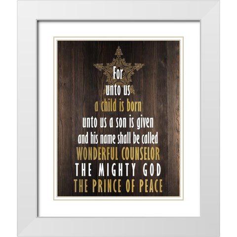 The Prince of Peace White Modern Wood Framed Art Print with Double Matting by Bailey, Ann