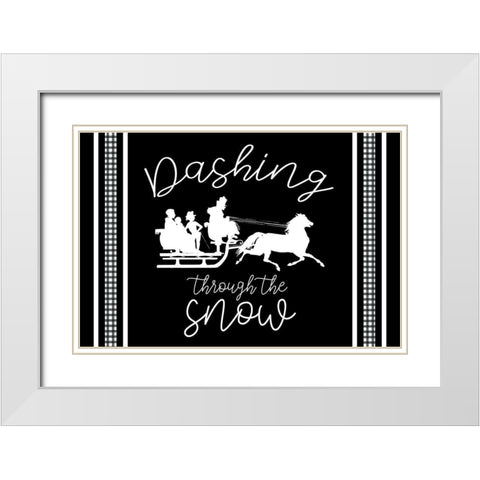 Dashing White Modern Wood Framed Art Print with Double Matting by Bailey, Ann