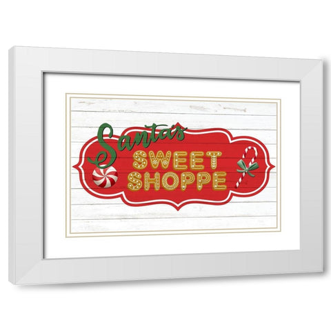 Sweet Shoppe White Modern Wood Framed Art Print with Double Matting by Bailey, Ann