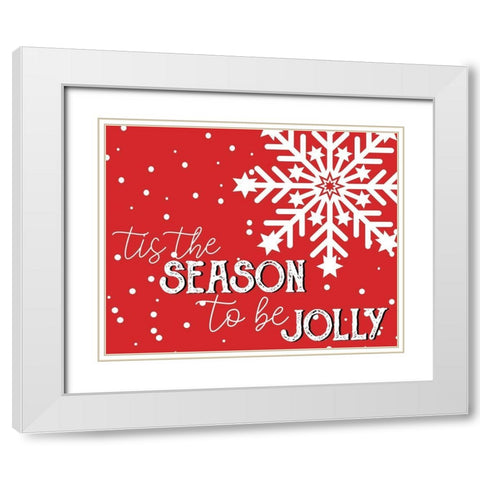 Jolly White Modern Wood Framed Art Print with Double Matting by Bailey, Ann