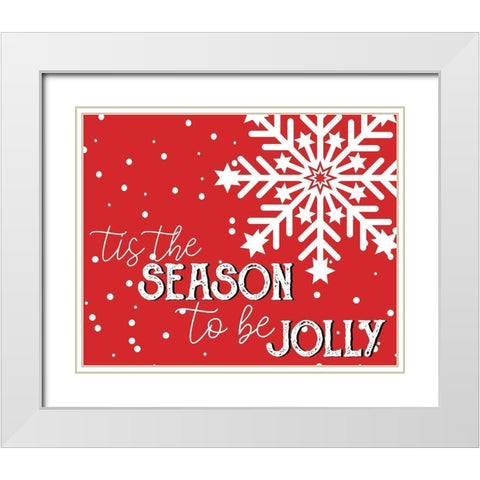 Jolly White Modern Wood Framed Art Print with Double Matting by Bailey, Ann
