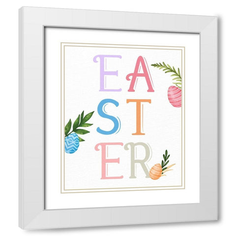 Easter White Modern Wood Framed Art Print with Double Matting by Bailey, Ann