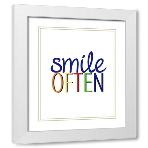 Play Nice 3 White Modern Wood Framed Art Print with Double Matting by Bailey, Ann