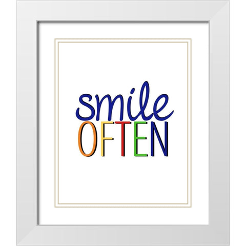 Play Nice 3 White Modern Wood Framed Art Print with Double Matting by Bailey, Ann