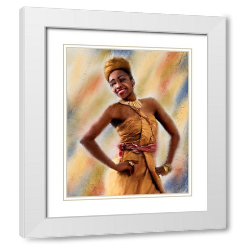 Smile White Modern Wood Framed Art Print with Double Matting by Bailey, Ann