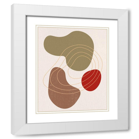 Rock 1 White Modern Wood Framed Art Print with Double Matting by Bailey, Ann