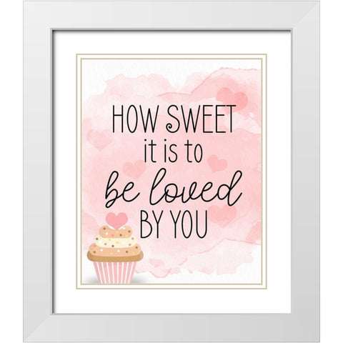 How Sweet White Modern Wood Framed Art Print with Double Matting by Bailey, Ann