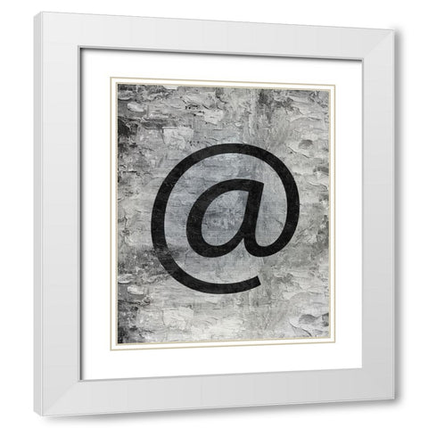 Symbol 3 White Modern Wood Framed Art Print with Double Matting by Bailey, Ann