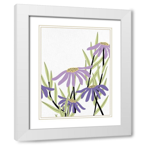 Purple Power 2 White Modern Wood Framed Art Print with Double Matting by Bailey, Ann