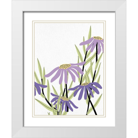 Purple Power 2 White Modern Wood Framed Art Print with Double Matting by Bailey, Ann