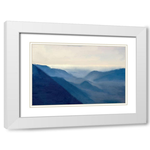 Over the Mountains White Modern Wood Framed Art Print with Double Matting by Bailey, Ann