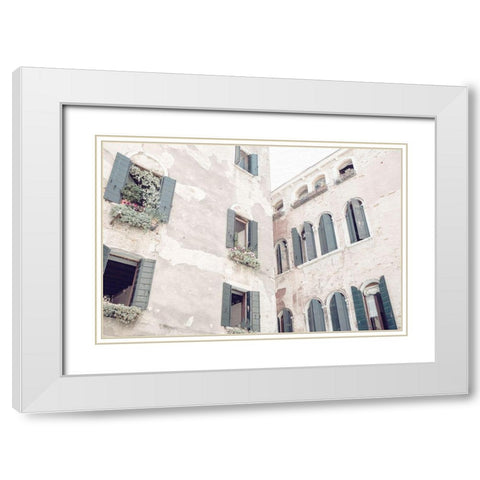 Window View White Modern Wood Framed Art Print with Double Matting by Bailey, Ann