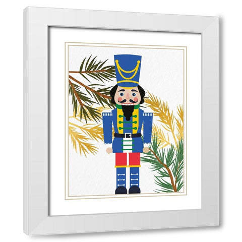 Bright Nutcracker 1 White Modern Wood Framed Art Print with Double Matting by Bailey, Ann