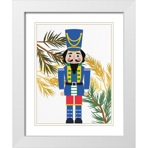 Bright Nutcracker 1 White Modern Wood Framed Art Print with Double Matting by Bailey, Ann