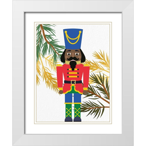 Bright Nutcracker 2 v2 White Modern Wood Framed Art Print with Double Matting by Bailey, Ann