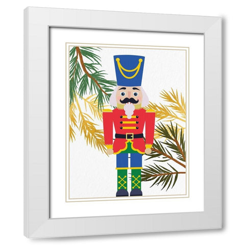 Bright Nutcracker 2 White Modern Wood Framed Art Print with Double Matting by Bailey, Ann