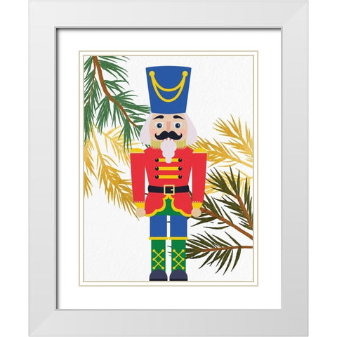 Bright Nutcracker 2 White Modern Wood Framed Art Print with Double Matting by Bailey, Ann