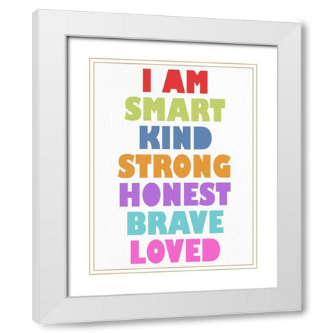 I Am Smart 2 White Modern Wood Framed Art Print with Double Matting by Bailey, Ann
