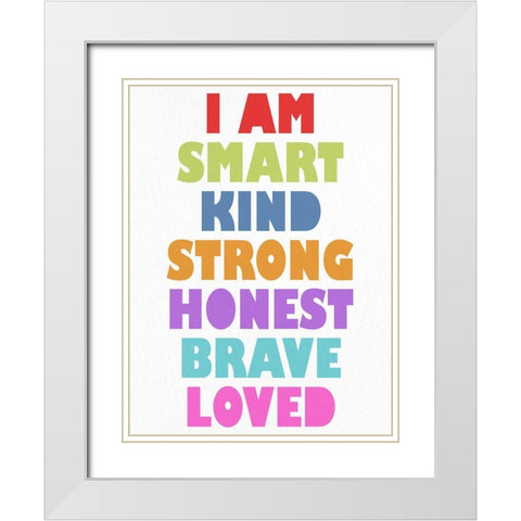 I Am Smart 2 White Modern Wood Framed Art Print with Double Matting by Bailey, Ann