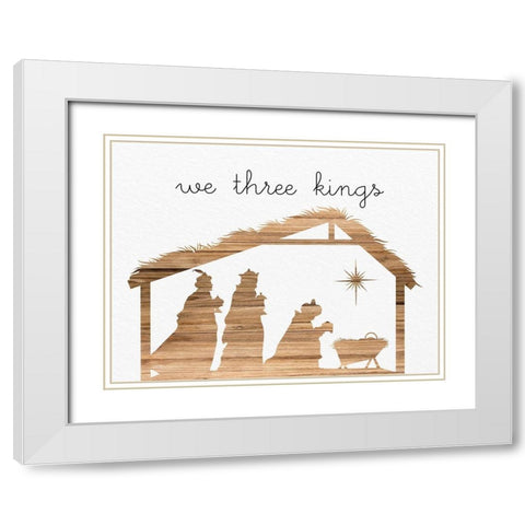 Three Kings White Modern Wood Framed Art Print with Double Matting by Bailey, Ann