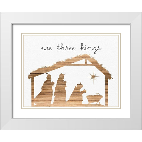 Three Kings White Modern Wood Framed Art Print with Double Matting by Bailey, Ann