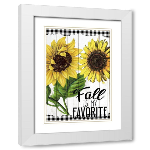 Fall Is My Favorite White Modern Wood Framed Art Print with Double Matting by Bailey, Ann