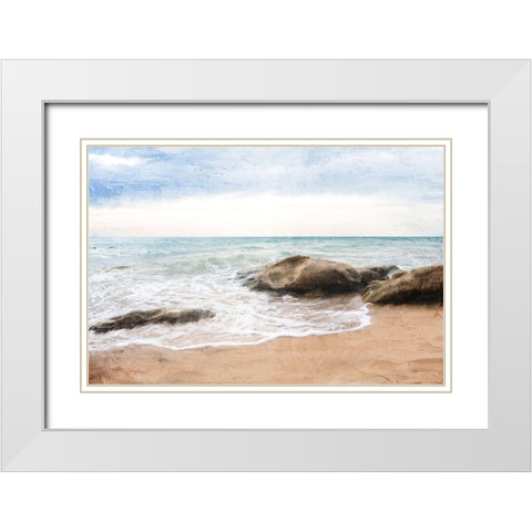 North Shore White Modern Wood Framed Art Print with Double Matting by Bailey, Ann