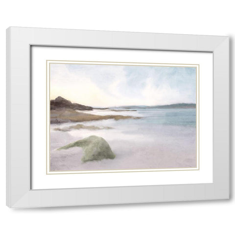 Quiet Beach White Modern Wood Framed Art Print with Double Matting by Bailey, Ann