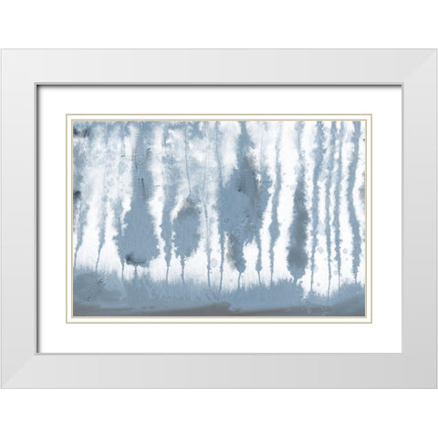 Shaded Blues White Modern Wood Framed Art Print with Double Matting by Bailey, Ann