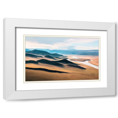 Prairie White Modern Wood Framed Art Print with Double Matting by Bailey, Ann