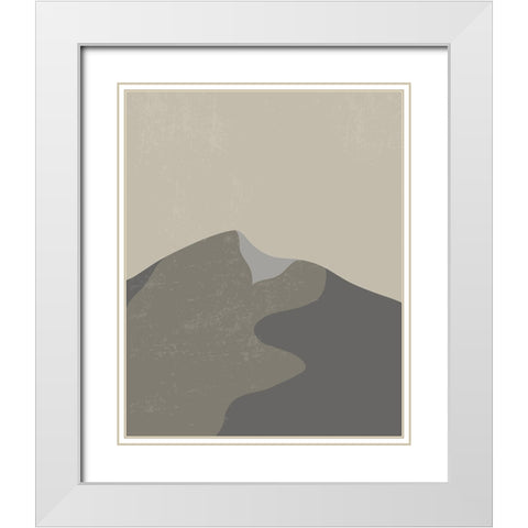 Moonrise 2 White Modern Wood Framed Art Print with Double Matting by Bailey, Ann