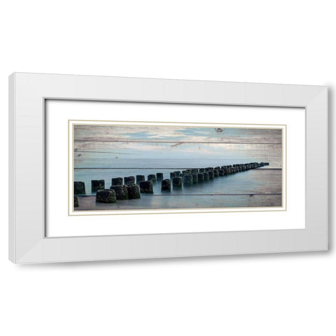 Endless Sea White Modern Wood Framed Art Print with Double Matting by Bailey, Ann