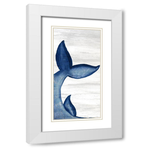 Whale Tails 1 White Modern Wood Framed Art Print with Double Matting by Bailey, Ann