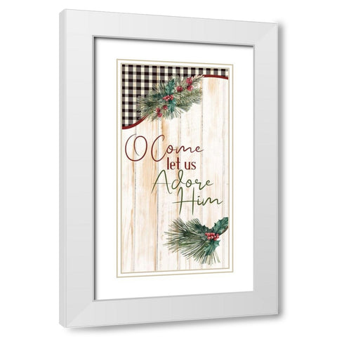 Adore White Modern Wood Framed Art Print with Double Matting by Bailey, Ann