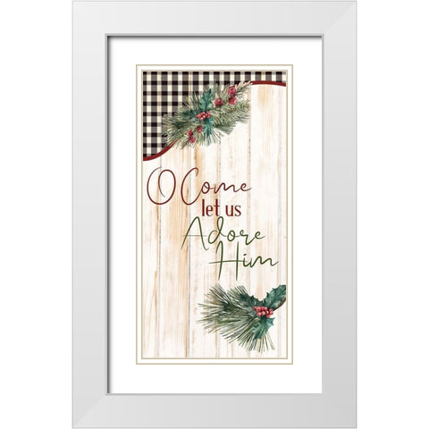 Adore White Modern Wood Framed Art Print with Double Matting by Bailey, Ann