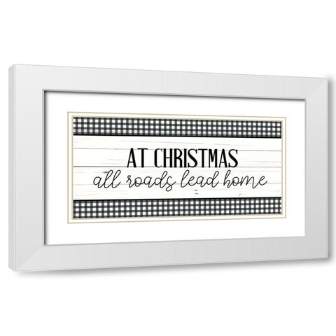 At Christmas White Modern Wood Framed Art Print with Double Matting by Bailey, Ann