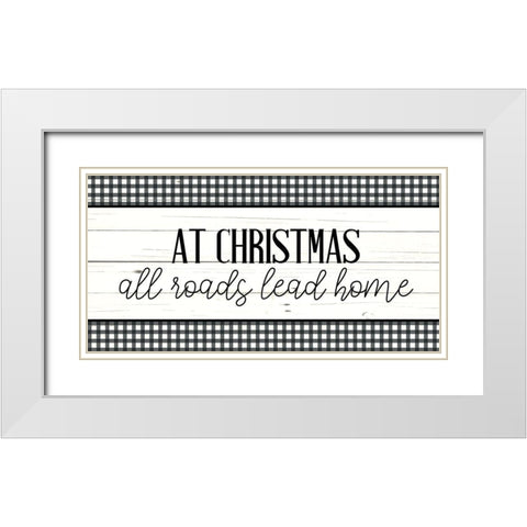 At Christmas White Modern Wood Framed Art Print with Double Matting by Bailey, Ann