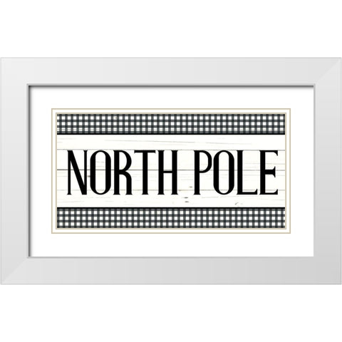 North Pole White Modern Wood Framed Art Print with Double Matting by Bailey, Ann
