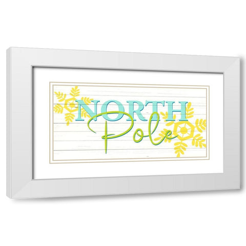 North Pole Bright White Modern Wood Framed Art Print with Double Matting by Bailey, Ann